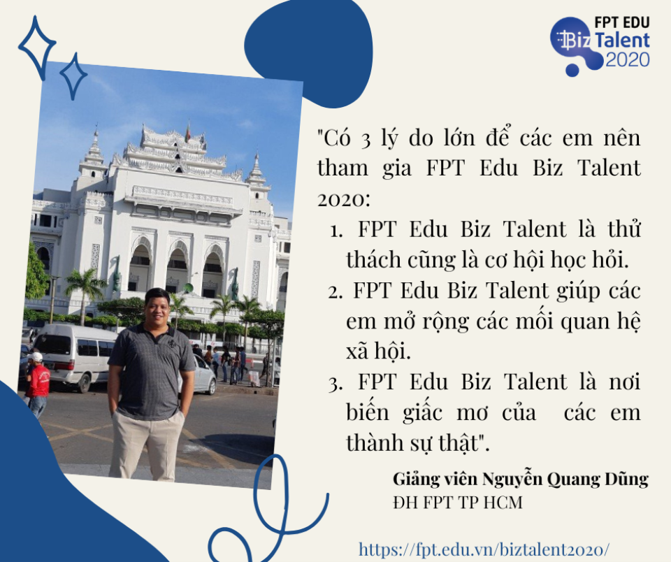 Thầy Quang Dũng chia sẻ cơ hội học cùng trải nghiệm từ cuộc thi